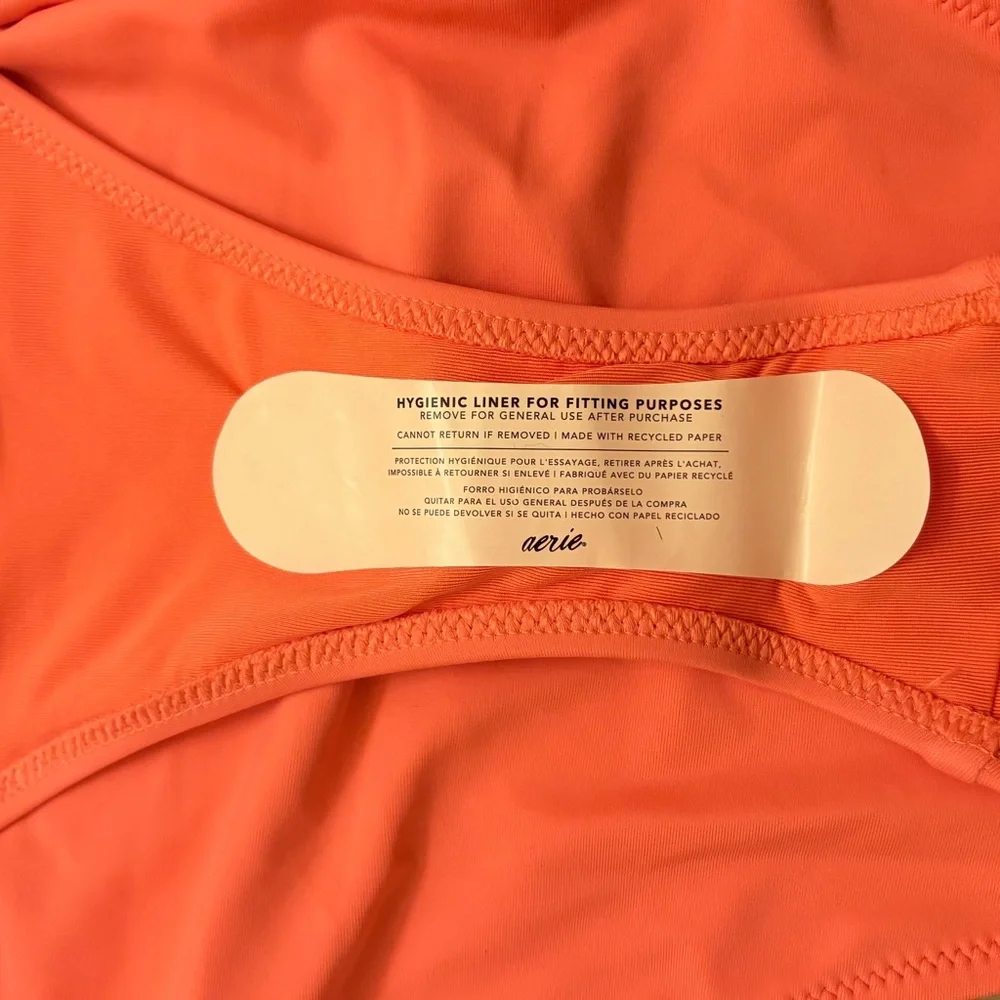 NWT Aerie Dark Coral One-Piece Ruched Cheeky Swimsuit Womens Medium